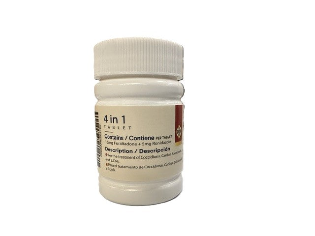 4 in 1 Tablets 100ct (Generex) | Chicken Antibiotics