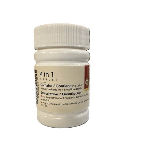 4 in 1 Tablets 100ct (Generex) | Chicken Antibiotics