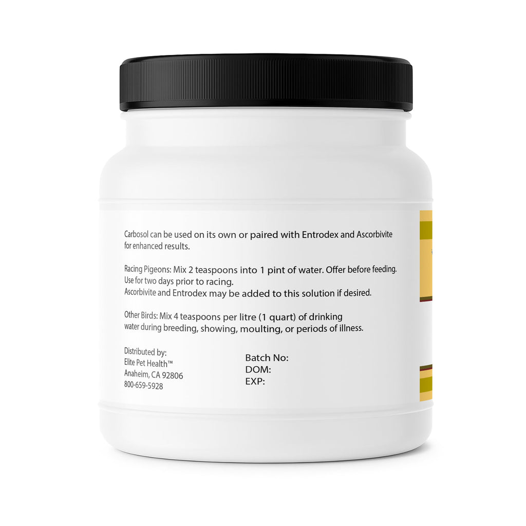 Carbosol with Carnitine (Elite Pet) Creatine for Pigeons & Dogs | Chicken Antibiotics