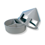 Plastic Gritpot with Compartments (Natural) Grit Feeder for Pigeons and Chickens | Chicken Antibiotics