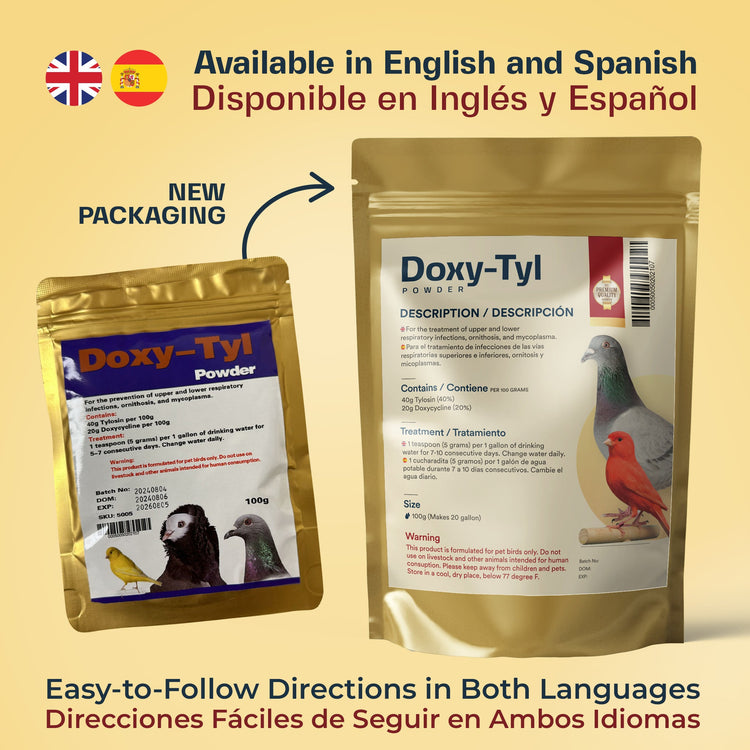Doxy-Tyl Powder for upper and lower respiratory infections, Mycoplasma, and Ornithosis/Psittacosis in Birds | Chicken Antibio