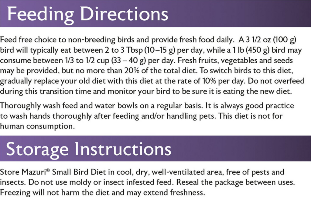 Mazuri Small Bird Diet | Chicken Antibiotics