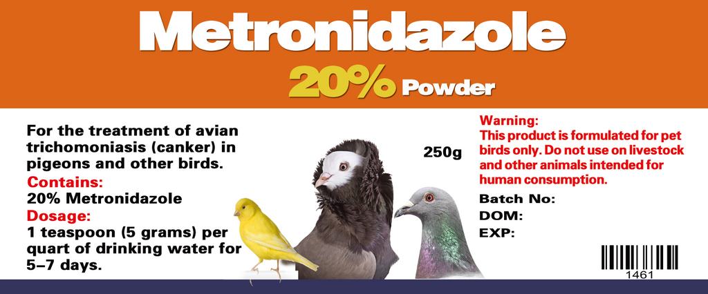 Metronidazole 20% Avian Canker Treatment for Birds | Chicken Antibiotics