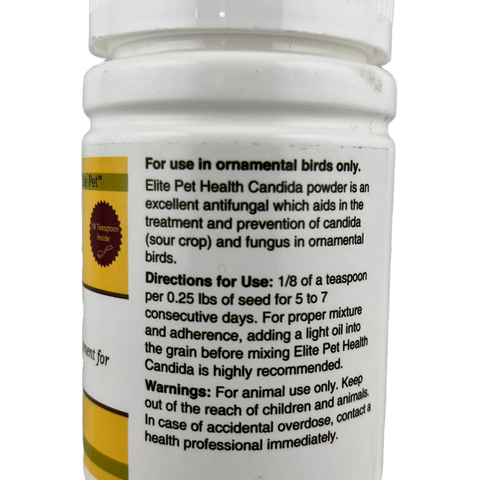 Candida Powder (Elite Pet) Sour Crop Treatment for Candidiasis in Birds