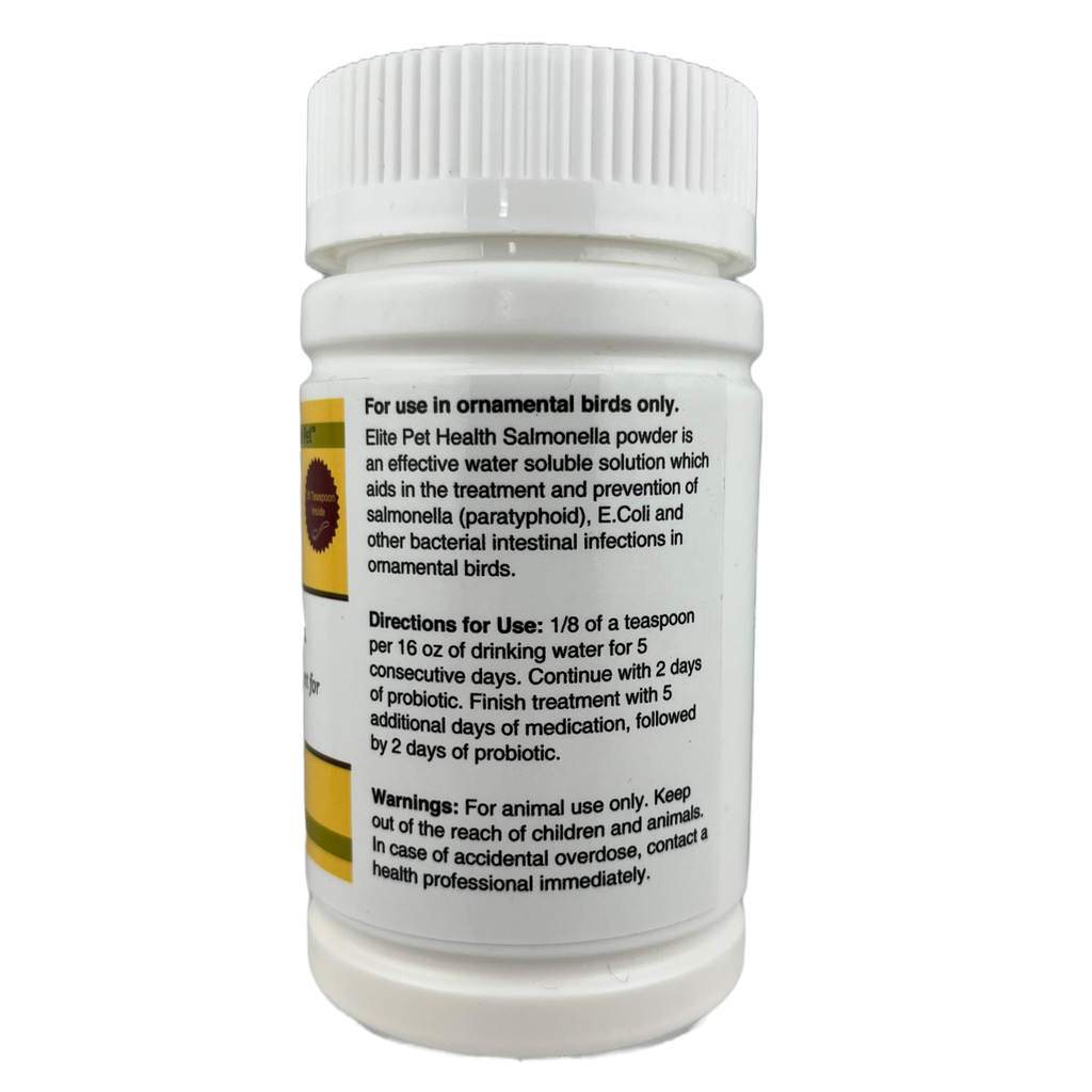 Salmonella Powder (Elite Pet): Treats Salmonella & Paratyphoid in Pigeons, Cage Birds & Aviary Birds | Chicken Antibiotics