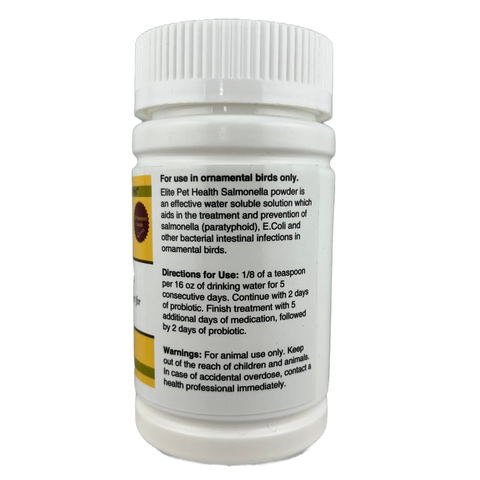 Salmonella Powder (Elite Pet): Treats Salmonella & Paratyphoid in Pigeons, Cage Birds & Aviary Birds | Chicken Antibiotics
