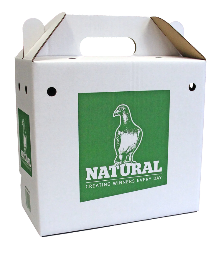 Cardboard Auction Box (Natural) - Ventilated Pigeon Carrier/Transport Box | Chicken Antibiotics