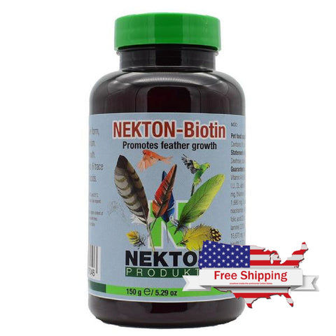 Nekton-Biotin: Molting Supplement for Birds - Promotes Bird Feather Growth - 35g | Chicken Antibiotics