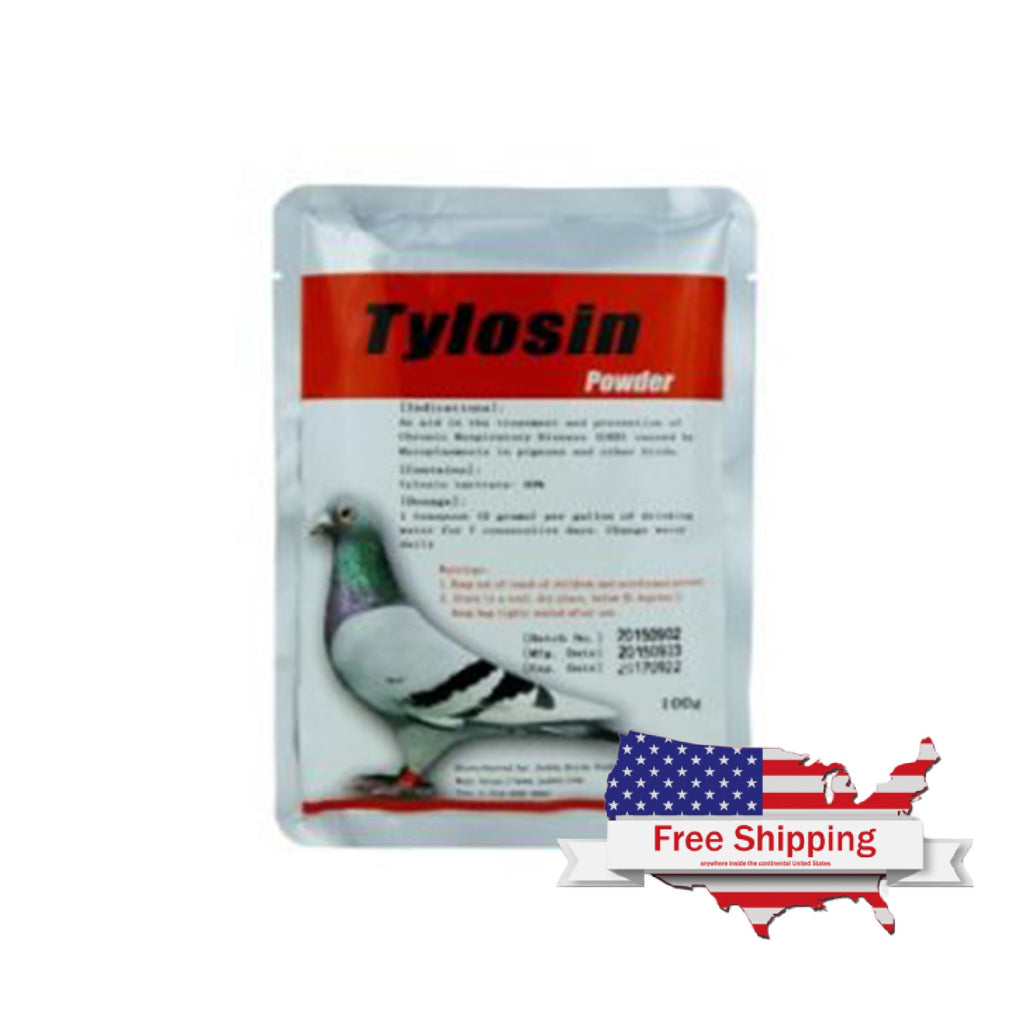 Tylosin Powder for CRD Treatment in Pigeons, Cage Birds & Pet Chickens | Chicken Antibiotics