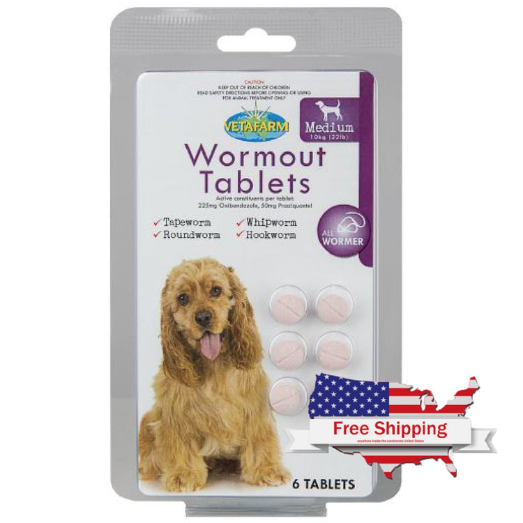 Wormout for Dogs 10kg | Vetafarm at ChickenAntibiotics.com