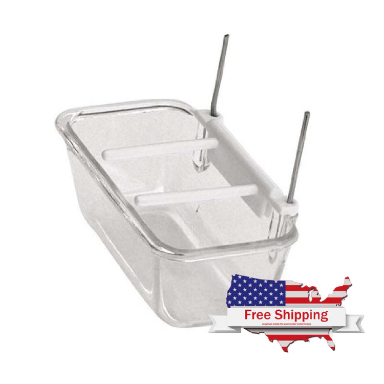 Cagebird Feed Cup w/Rake (Copele) Durable Bird Feeding Cup/Bird Food Cup | Chicken Antibiotics