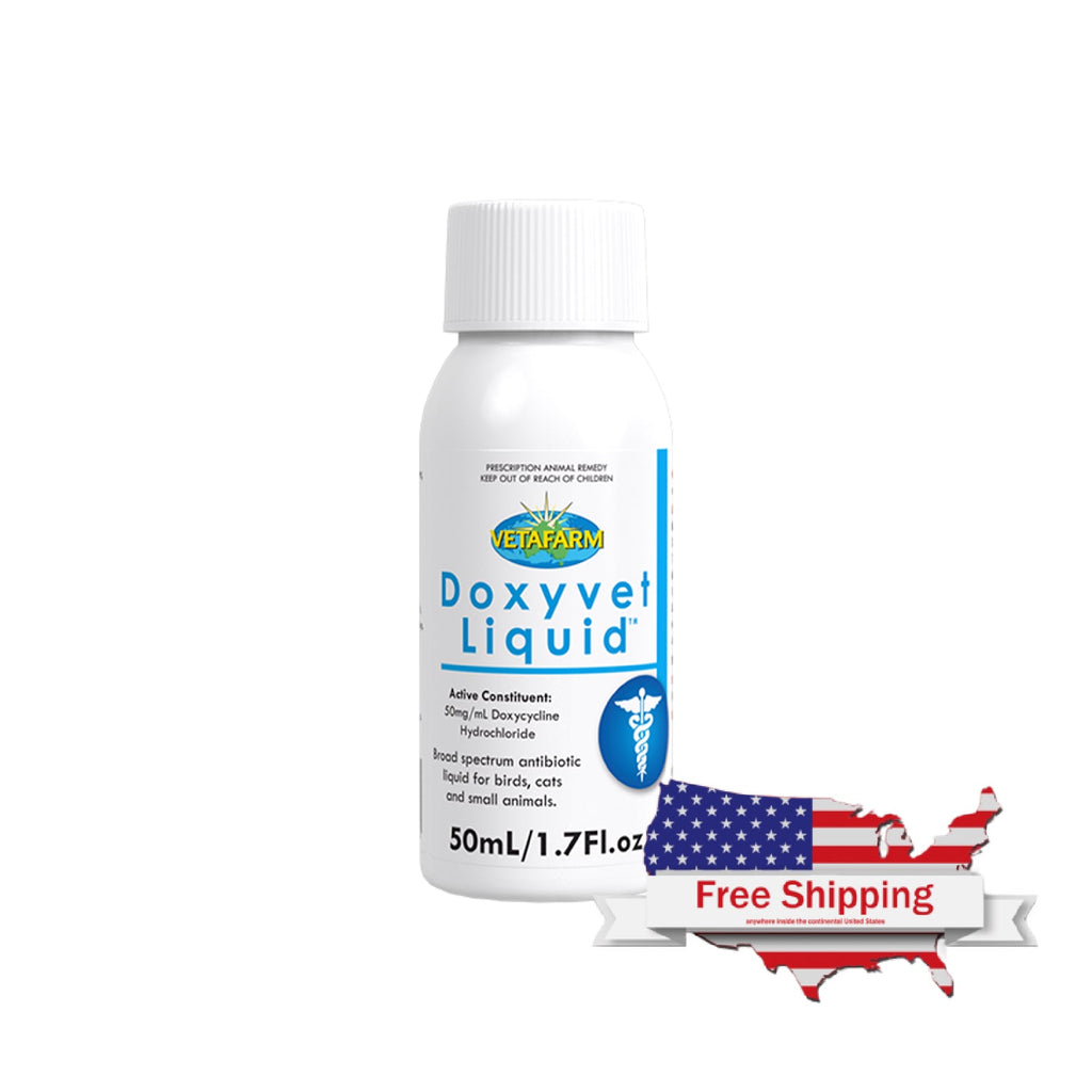 Doxyvet: Vetafarm's Doxycycline for Birds, Dogs, Cats & Rodents - 50ml | Chicken Antibiotics
