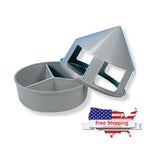 Plastic Gritpot with Compartments (Natural) Grit Feeder for Pigeons and Chickens | Chicken Antibiotics