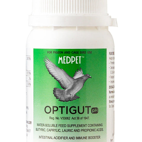 OPTIGUT pH (Medpet) Intestinal Acidifier & Immune Booster for Pigeons (100ml) | Chicken Antibiotics
