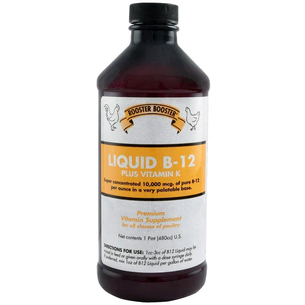 Rooster Booster Liquid Vitamin B-12 Super Concentrated - 16 oz | Chicken Antibiotics