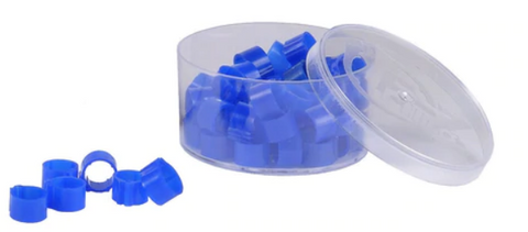E-Z Clip Rings Plain 8 mm Pigeon Identification Clip Rings. Made in Belgium. Plain. (50 pcs) - Black | Chicken Antibiotics