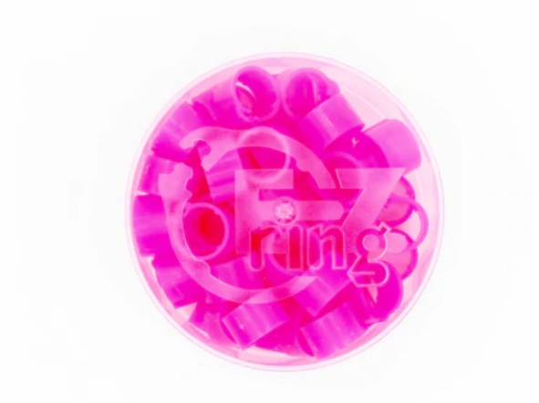 E-Z Clip Rings Plain 8 mm Pigeon Identification Clip Rings. Made in Belgium. Plain. (50 pcs) - Fluorescent Orange | Chicken A