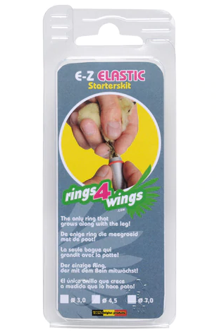 E-Z ELASTIC RINGS (Smisdom) - 3mm / GREEN | Chicken Antibiotics