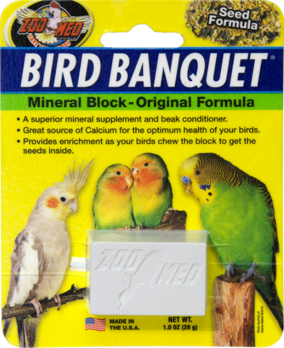 Zoo Med Bird Banquet Original Formula Mineral Block Beak Conditioner | Chicken Antibiotics