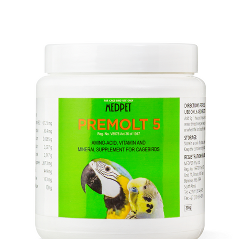 Premolt-5 (Medpet) Total Supplement to Treat & Prevent Feather Plucking | Chicken Antibiotics