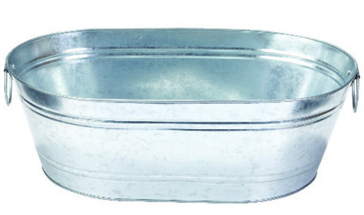 Little Giant Galvanized Oval Tub - 2 gallons | Chicken Antibiotics