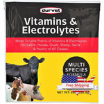 Durvet Vitamins & Electrolytes for Cattle, Horses, Sheep, Swine, Poultry (8 oz) | Chicken Antibiotics