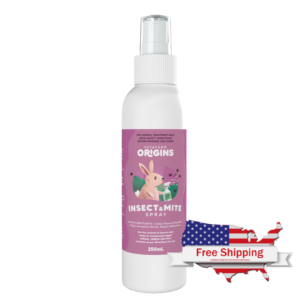 Origins Insect & Mite Spray for Rabbits & Small Animals - 6 Week Shield | Vetafarm at ChickenAntibiotics.com