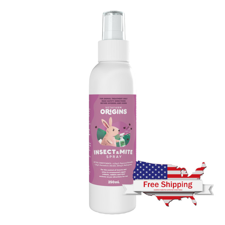 Origins Insect & Mite Spray for Rabbits & Small Animals - 6 Week Shield | Vetafarm at ChickenAntibiotics.com