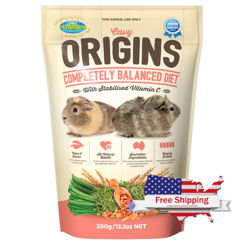 Origins Cavy Diet : High-Fiber Vitamin C Fortified Food for Guinea Pigs | Vetafarm at ChickenAntibiotics.com