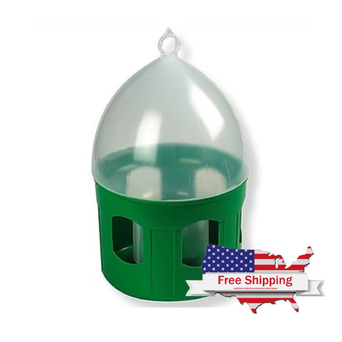 Reservoir Domed Fountain: Bird Water Feeder/Bird Drinker - 0.93 US gal (3.5 L) | Chicken Antibiotics