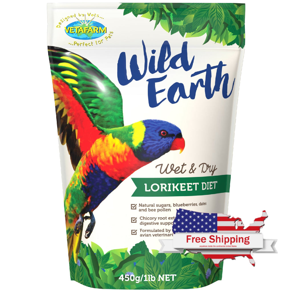 Wild Earth (Vetafarm) Lorikeet Diet. Low Sugar/Great Nutrition | Chicken Antibiotics