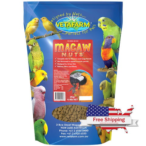 Macaw Nuts (Vetafarm) Quality Macaw Food/Parrot Food | Chicken Antibiotics