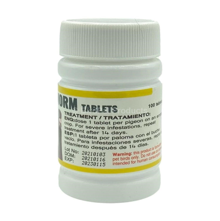 Contraworm Tablets for Pigeons - 100 ct | Chicken Antibiotics