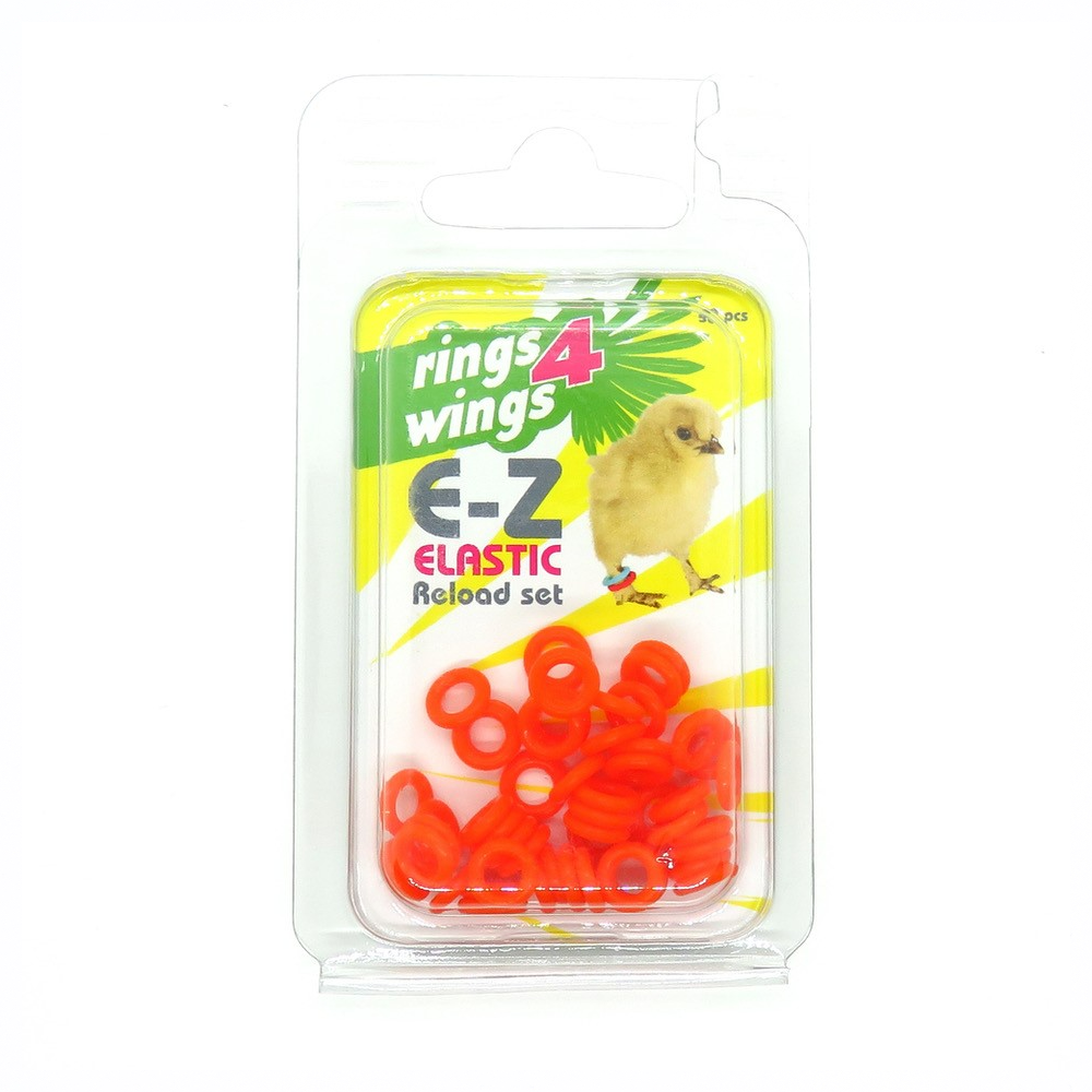 E-Z ELASTIC RINGS (Smisdom) - 7mm / RED | Chicken Antibiotics