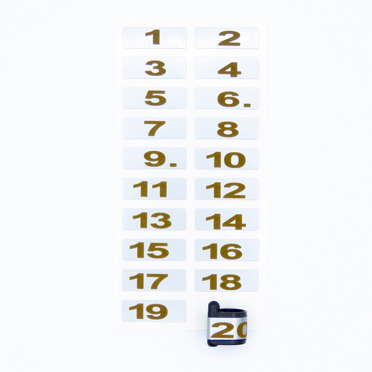 E-Z Marker Numbered - Pink / 21-40 | Chicken Antibiotics