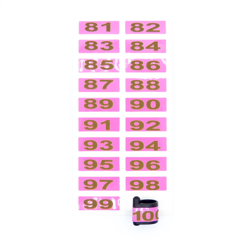 E-Z Marker Numbered - Pink / 1-20 | Chicken Antibiotics