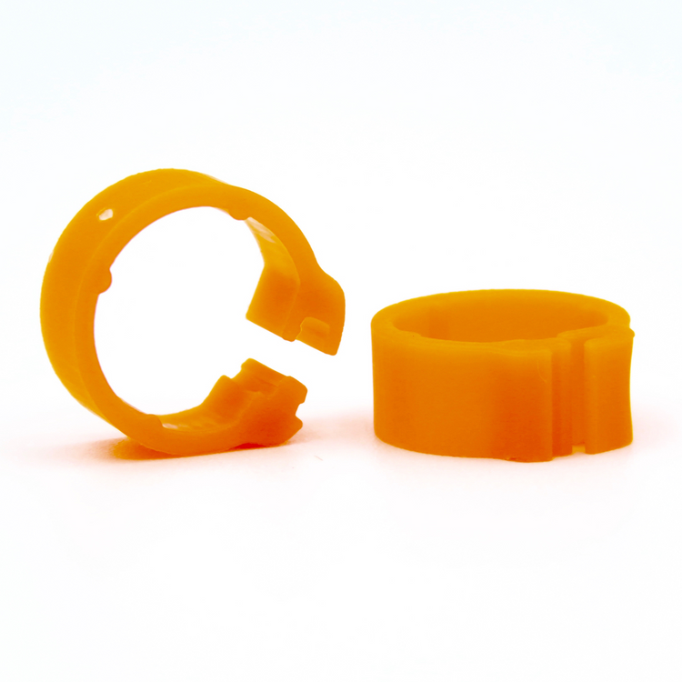E-Z Clip Rings Plain 8 mm Pigeon Identification Clip Rings. Made in Belgium. Plain. (50 pcs) - Black | Chicken Antibiotics