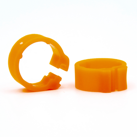 E-Z Clip Rings Plain 8 mm Pigeon Identification Clip Rings. Made in Belgium. Plain. (50 pcs) - Black | Chicken Antibiotics