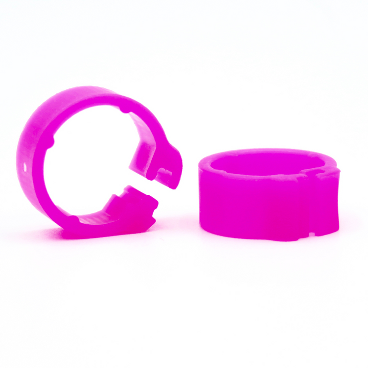E-Z Clip Rings Plain 8 mm Pigeon Identification Clip Rings. Made in Belgium. Plain. (50 pcs) - Silver | Chicken Antibiotics