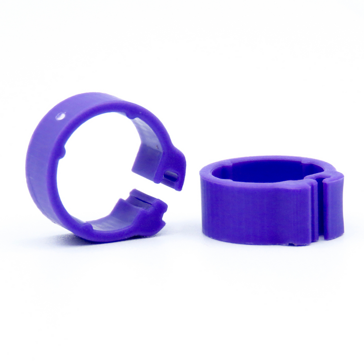 E-Z Clip Rings Plain 8 mm Pigeon Identification Clip Rings. Made in Belgium. Plain. (50 pcs) - Green | Chicken Antibiotics