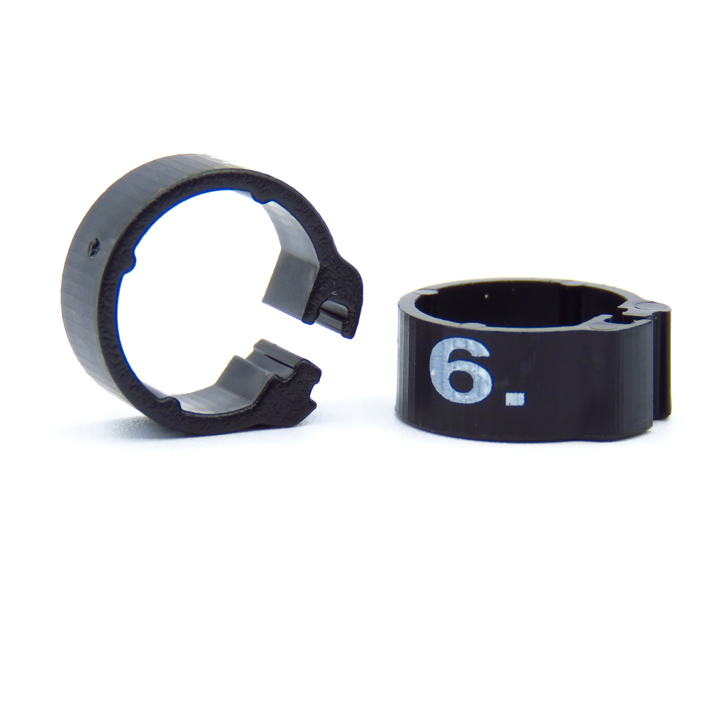 E-Z Clip Rings Numbered 8 Mm - Flo. Orange / 76-100 | Chicken Antibiotics