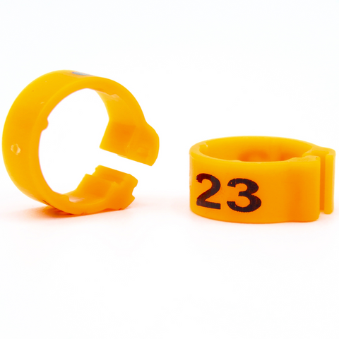 E-Z Clip Rings Numbered 8 Mm - Black / 1-25 | Chicken Antibiotics