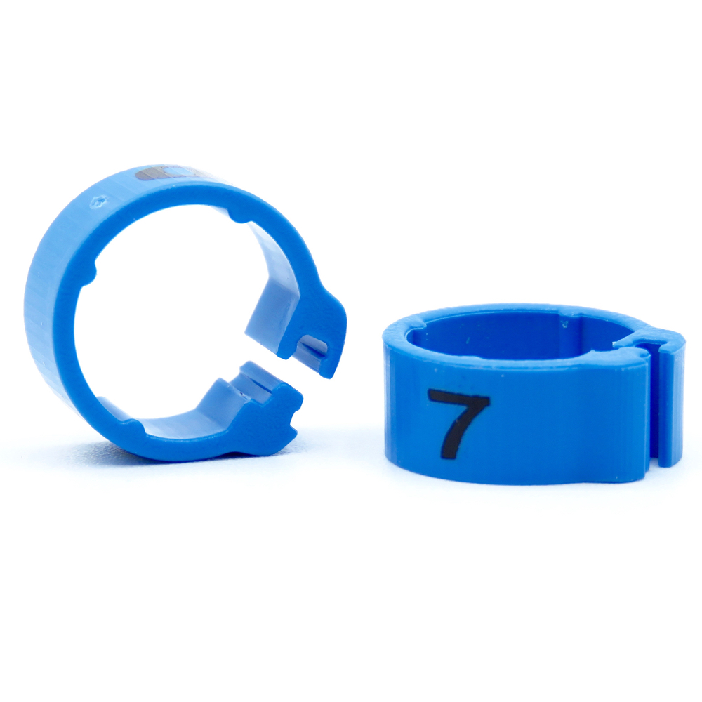 E-Z Clip Rings Numbered 8 Mm - Flo. Green / 51-75 | Chicken Antibiotics