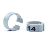E-Z Clip Rings Numbered 8 Mm - Dark Blue / 76-100 | Chicken Antibiotics
