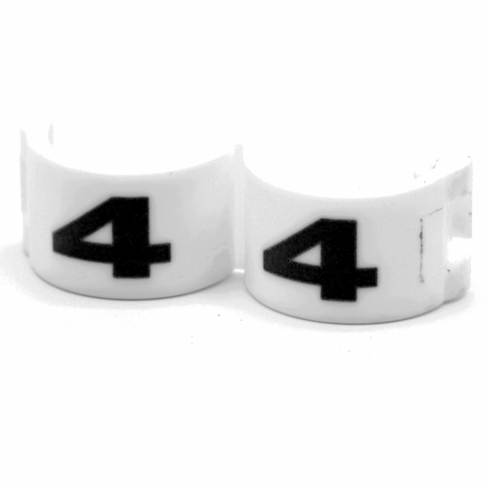 E-Z Lock Rings Numbered - 7 MM (1-12) / White | Chicken Antibiotics