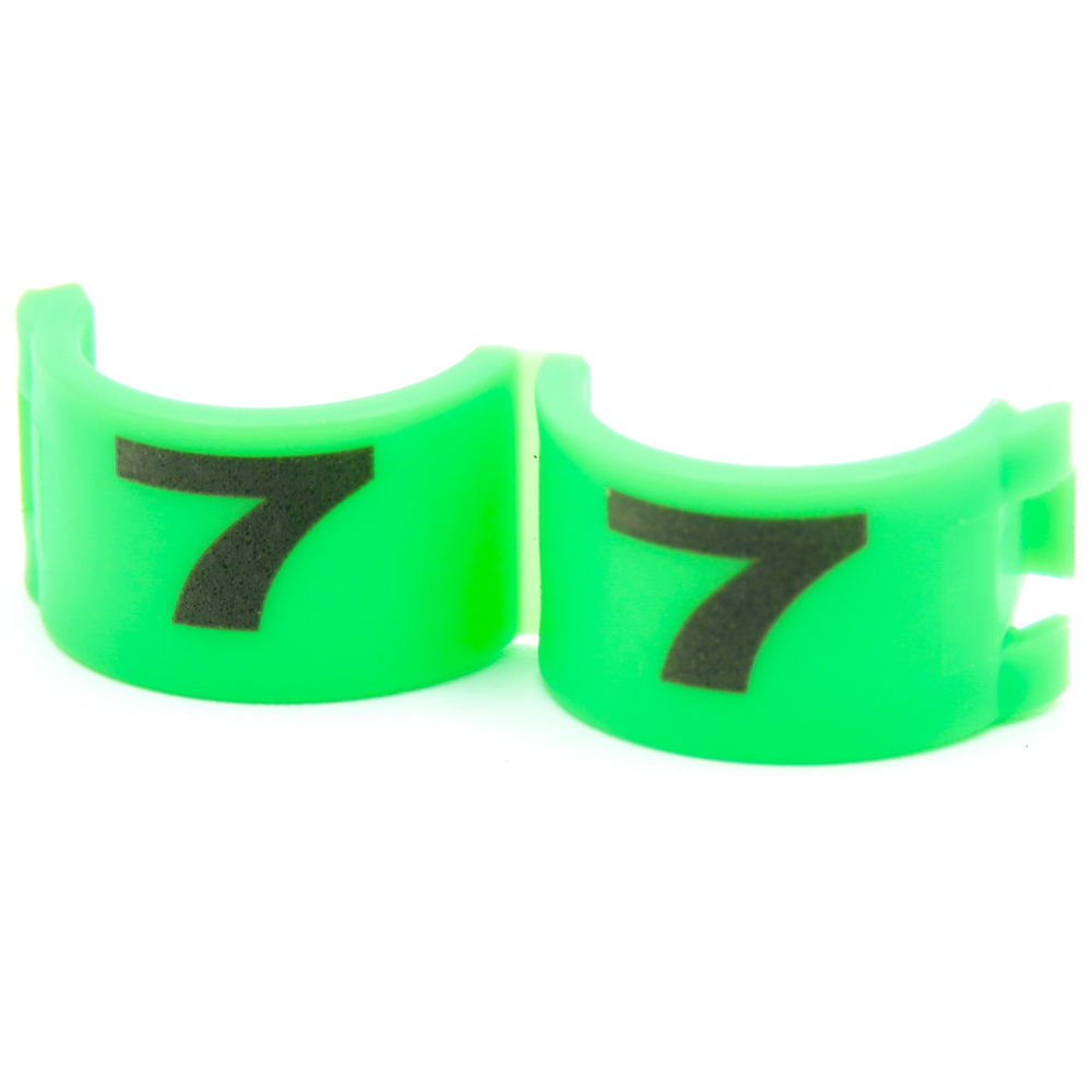 E-Z Lock Rings Numbered - 5 MM (1-10) / Orange | Chicken Antibiotics