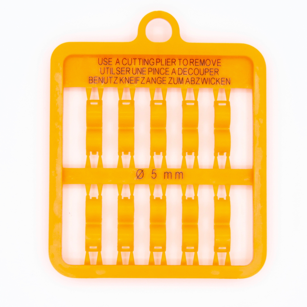 E-Z Lock Rings Plain - 7 MM / Yellow | Chicken Antibiotics