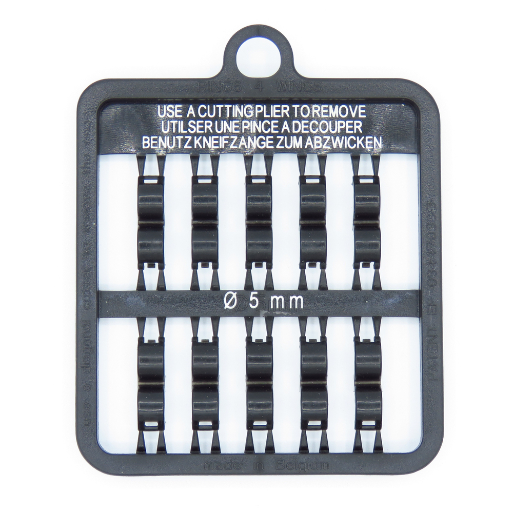 E-Z Lock Rings Plain - 8 MM / White | Chicken Antibiotics