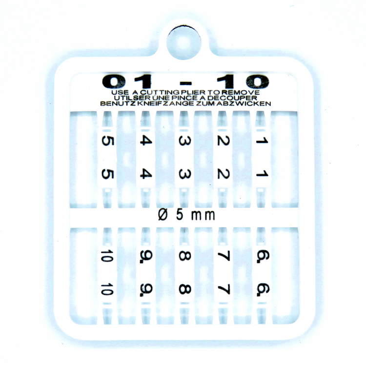 E-Z Lock Rings Numbered - 7 MM (13-24) / White | Chicken Antibiotics