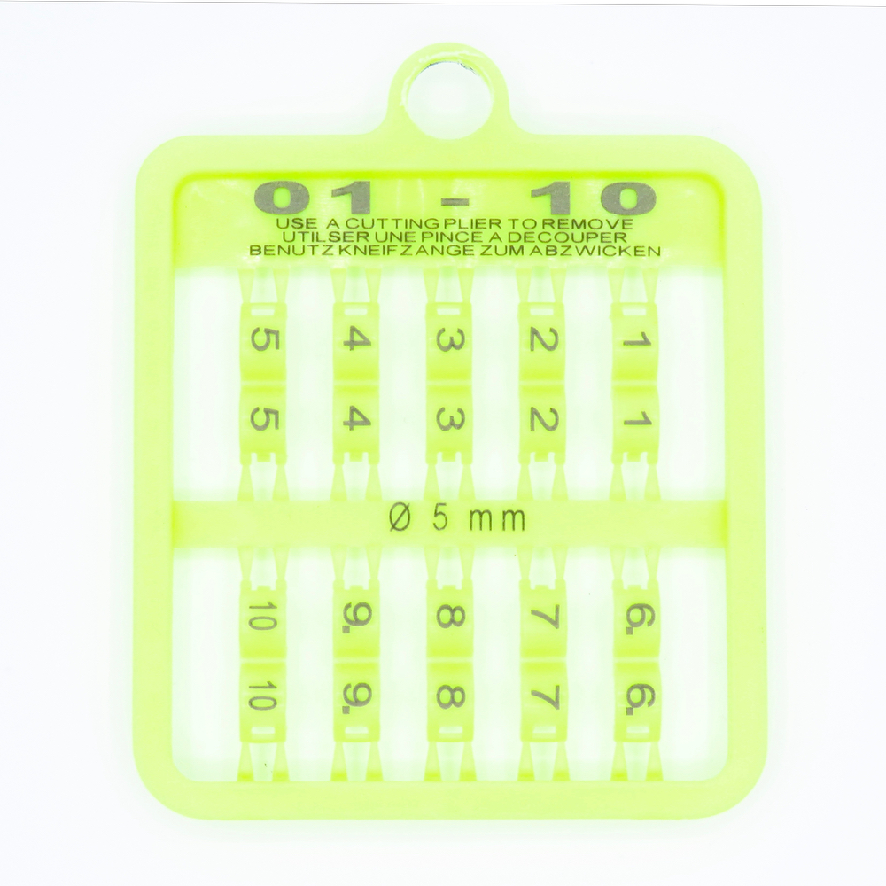 E-Z Lock Rings Numbered - 7 MM (13-24) / Black | Chicken Antibiotics